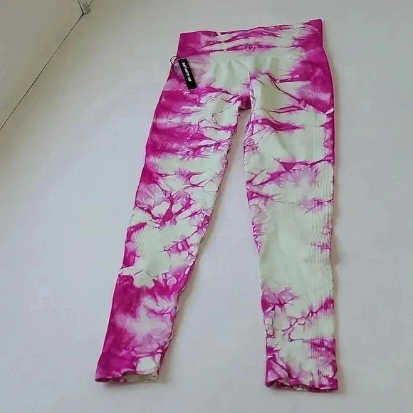 Fuchsia Tie Dye Active Set leggings - Picture 4 of 11
